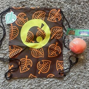 Animal Crossing Knapsack Bag & Squishy 🌸🍑